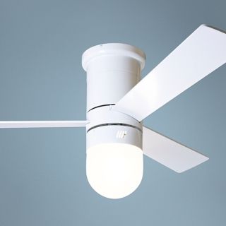 42" Modern Fan Cirrus Light Gloss White Hugger Ceiling Fan   #J9308