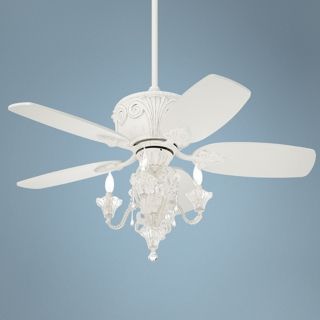 43" Casa Deville Antique White Ceiling Fan with Light   #87534 45955 01464
