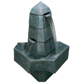 Henri Studios Abstract Obelisk Bronze Patina Finish Fountain   #04738