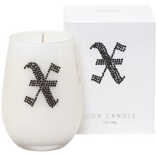 Letter "X" Fragrant Monogram Stemless Wine Glass Candle   #W4783