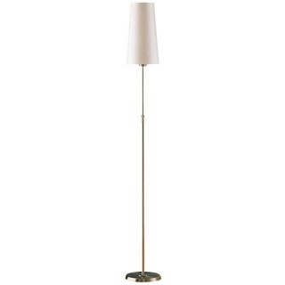 Holtkoetter Satin Nickel Narrow White Shade Floor Lamp   #92299
