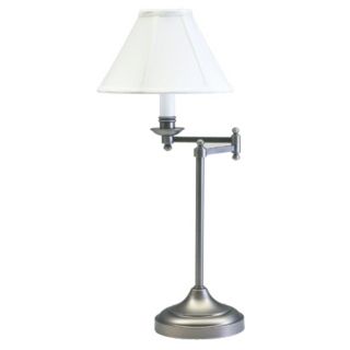 Club Antique Silver Swing Arm Desk Lamp   #34139