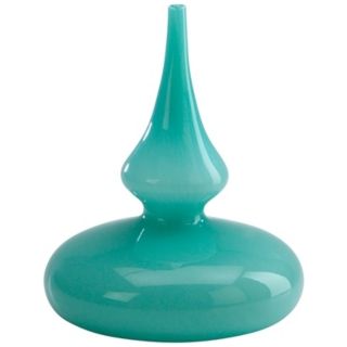 Turquoise Glass Stupa Vase   #R0679