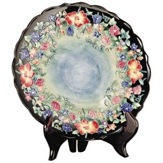 Dale Tiffany Flower Garden Hand Painted Porcelain Plate   #X5531