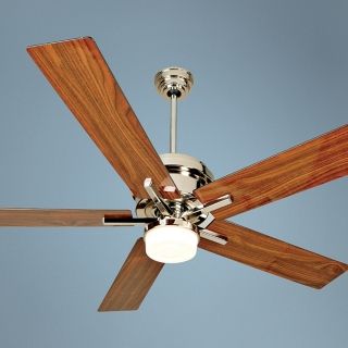 52" Craftmade Grant Nickel and Walnut Blades Ceiling Fan   #J1994