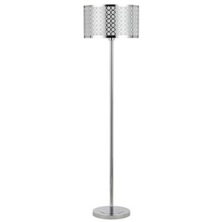 Portico Chrome Finish Floor Lamp with Laser Cut Shade   #V8845