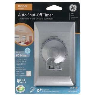 Stainless Steel 60 Minute Timer Wall Switch   #N0156