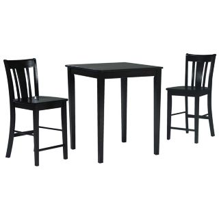 Black Onyx Gathering Table with 2 San Remo Stools   #U4306