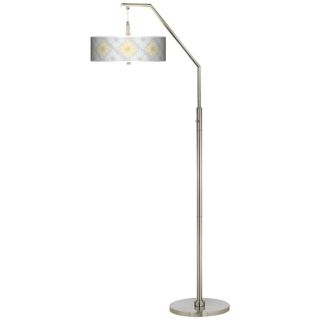 Aster Grey Giclee Shade Arc Floor Lamp   #H5361 P6052