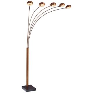 Lite Source Multi Lite 5 Arm Copper Bronze Arc Floor Lamp   #V1252