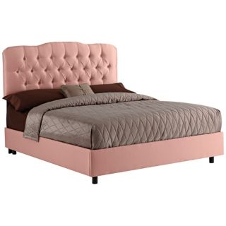 Wood Rose Shantung Tufted Bed   #N6279