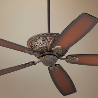 60" Casa Montego Bronze Shaded Teak Ceiling Fan   #56358 58978