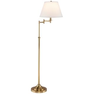 Robert Abbey Natural Brass Swing Arm Floor Lamp   #P8608
