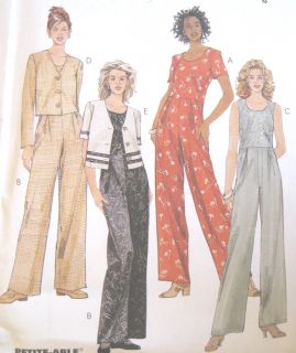 Unlined Boxy Jacket Jumpsuit Sewing Pattern Contrast Bands Darts 8644