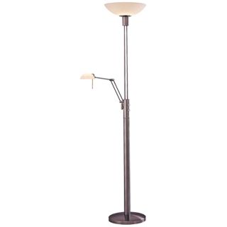 George Kovacs Brushed Nickel Reading and Torchiere Lamp   #65969