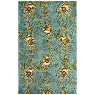 Catalina Collection Blue Peacock Area Rug   #W7526