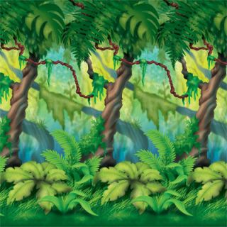 In The Jungle Trees Party Theme Room Setter Backdrop