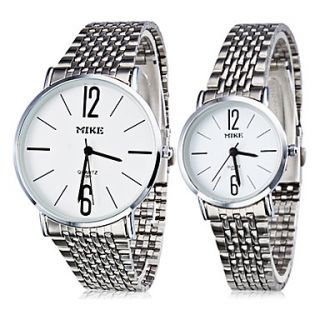 EUR € 26.76   Paar casual stijl Steel Quartz Analoog Couples