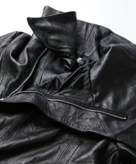 Ekam Leather Jacket Sz M Rick Julius Owens Coat Medium