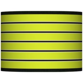 Bold Lime Green Stripe Giclee Shade 13.5x13.5x10 (Spider)   #37869 H1429