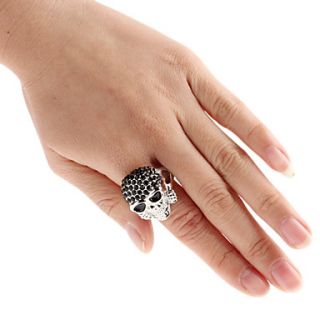 EUR € 4.77   Zwarte Gekruiste knekels Alloy Ring, Gratis Verzending