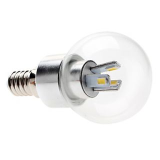 E14 3W 300 400LM 6000 6500K Branco Natural Lâmpada LED Ball (85 265V)