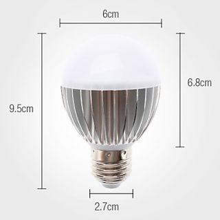 4W 400 450LM 6000 6500K Natural White Light LED Ball Bulb (85 265V