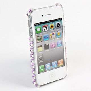 USD $ 3.79   Protective PVC Case with Crystals Cover for iPhone 4,4S