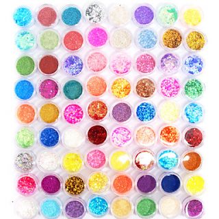USD $ 15.99   72 Colors Glitter Nail Art Decoration Combination,