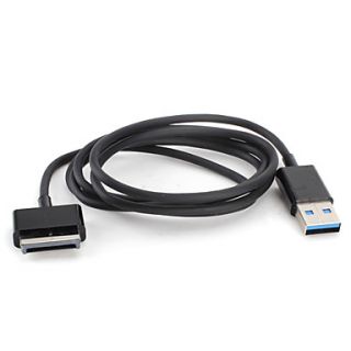 USB Data Sync Charger Cable for Asus EeePad Transformer TF101 (Black)