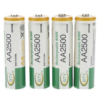 EUR € 4.87   BTY oplaadbare Ni MH AA batterij (2500 mAh), Gratis
