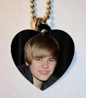 Justin Bieber 138 Photo Charm Heart Pendant Necklace