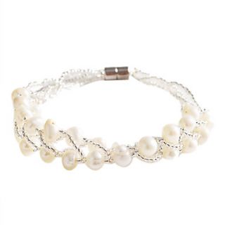 USD $ 3.89   Womens Irregular Weaving Pearl Bracelet,