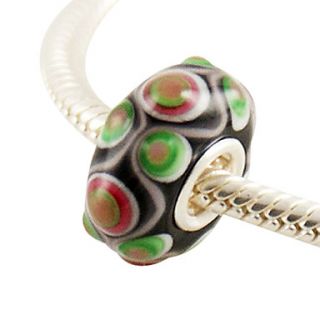 EUR € 2.93   sterling zilver en kristal lampwork plek style kralen