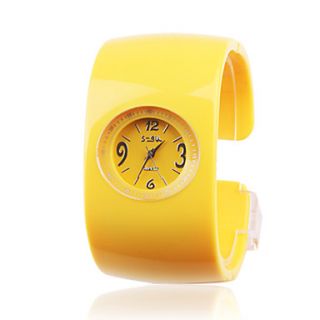 EUR € 4.96   japanischen PC Bewegung Kunststoffband Armbanduhr, gelb
