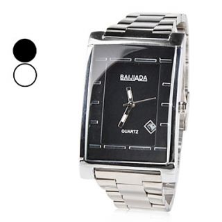 USD $ 7.88   Mens Steel Analog Quartz Wrist Watch with Calendar