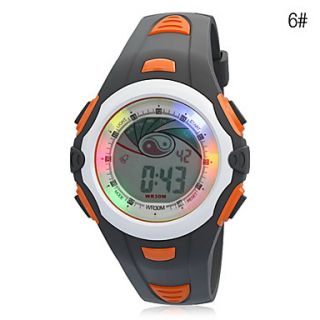 USD $ 9.89   Unisex Chronograph PU Digital Automatic Casual Watch