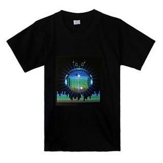USD $ 16.99   Sound and Music Activated Earth Pattern LED T shirt (3 x
