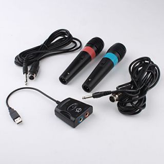 USD $ 31.99   5 in 1 Universal USB Karaoke Microphone Set for Wii PS3
