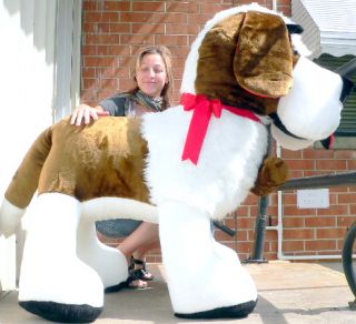 Massive Plush St Saint Bernard Giant Stuffed Large Dog