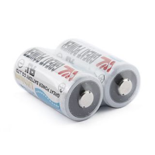 USD $ 2.49   Great Power CR123A Lithium Battery White (2 Pack),