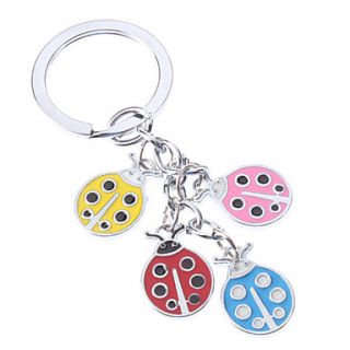 USD $ 1.99   Multicolored Beetle Metal Keychain,