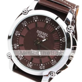 USD $ 5.99   Fashionable Quartz Wrist Watch with Coffee PU Band,