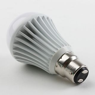 USD $ 10.99   B22 3W 450LM 6000 6500K Natural White Light LED Ball