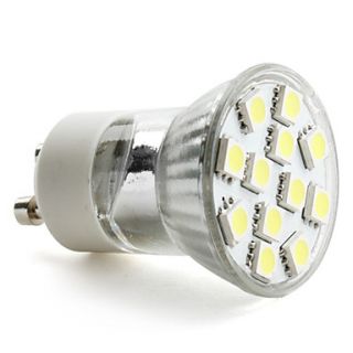 USD $ 3.59   GU10 5050 SMD 12 LED White 120 140LM Light Bulb (230V, 1