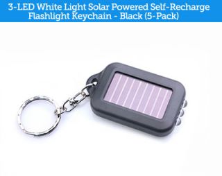 Review on 3 LED White Light Solar Powered Self Recharging Flashlight