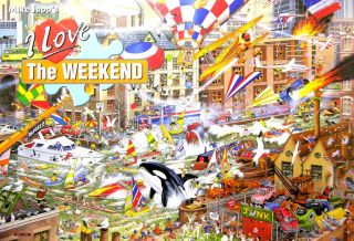 Love The Weekend by Mike Jupp 1000 Piece Gibsons Humor Jigsaw Puzzle