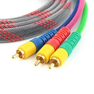 USD $ 13.69   3 RCA Male TO 3 RCA Male AV TV Audio Visual Cable (5Ft