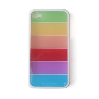 USD $ 5.79   Protective Rainbow Hard Case for iPhone 4G (White Frame