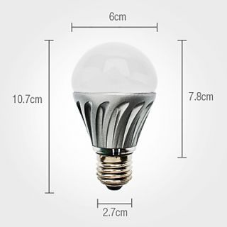 E27 4W 330 350lm 6000 6500K Natural White Light LED Ball Lampe (110